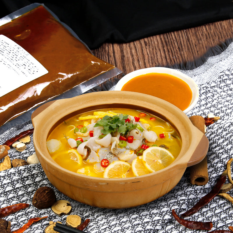 Lemon gold soup sauce