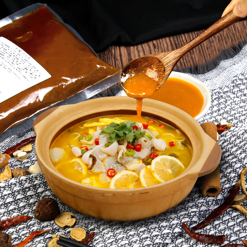 Lemon gold soup sauce